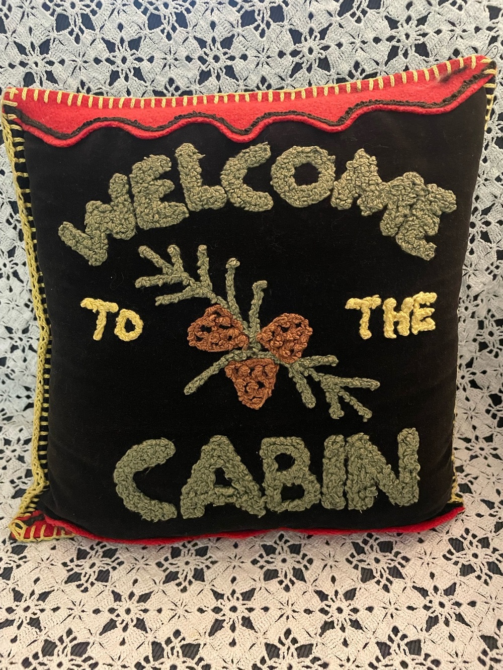 Whispering Pines - Welcome to the Cabin Decorative Throw Pillow